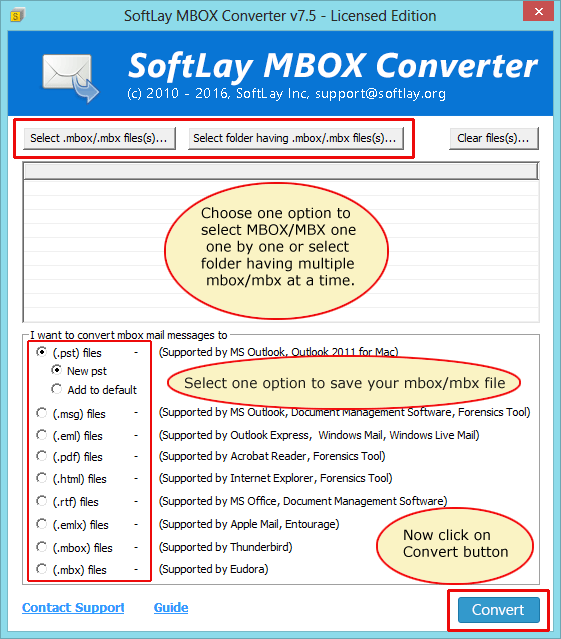 SoftLay MBOX Converter screenshot